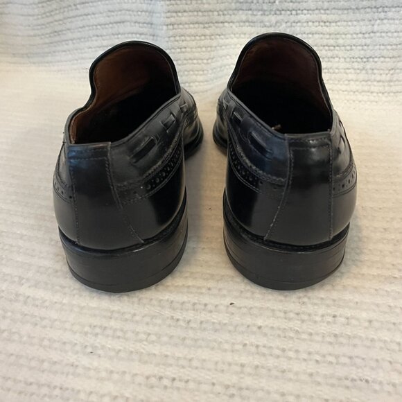 Allen Edmonds Berwick Tasseled Wing TIp Slip-on Black Loafers Vintage Size 8.5 B - Picture 7 of 10